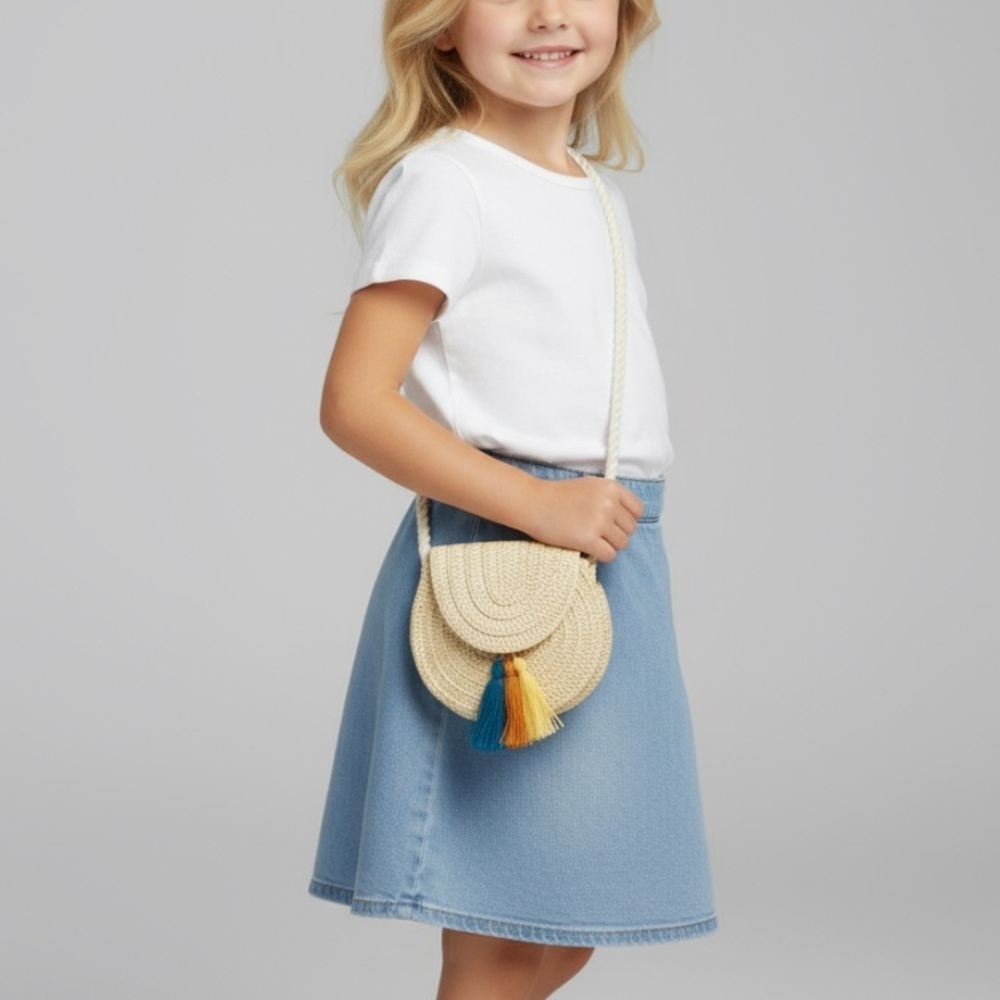 Woven Mini Purse Rope Shoulder Strap Crossbody
